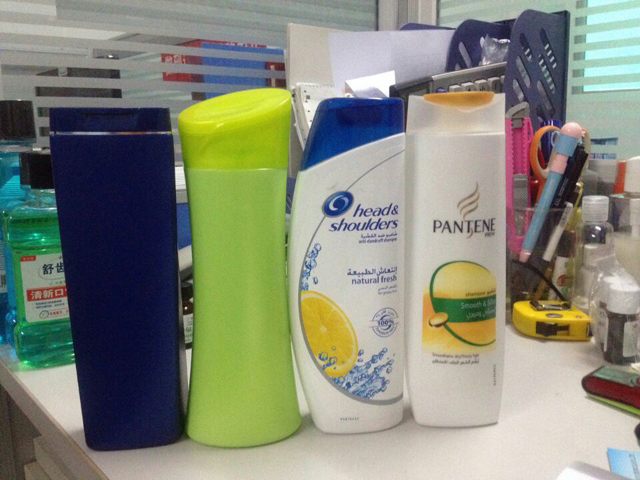shampoo bottles samples sent from Italy customer.jpg
